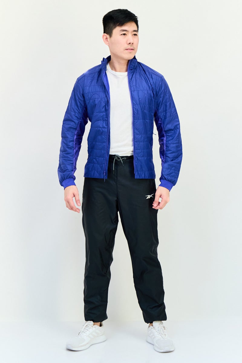 Hoka جاكيت رياضي للرجال بأكمام طويلة مناسب للخارج، أزرق - Image 2